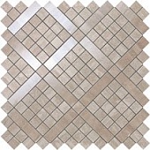 Marvel Travertino Silver Diagonal Mosaic